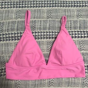 Aerie longline triangle pink bikini top